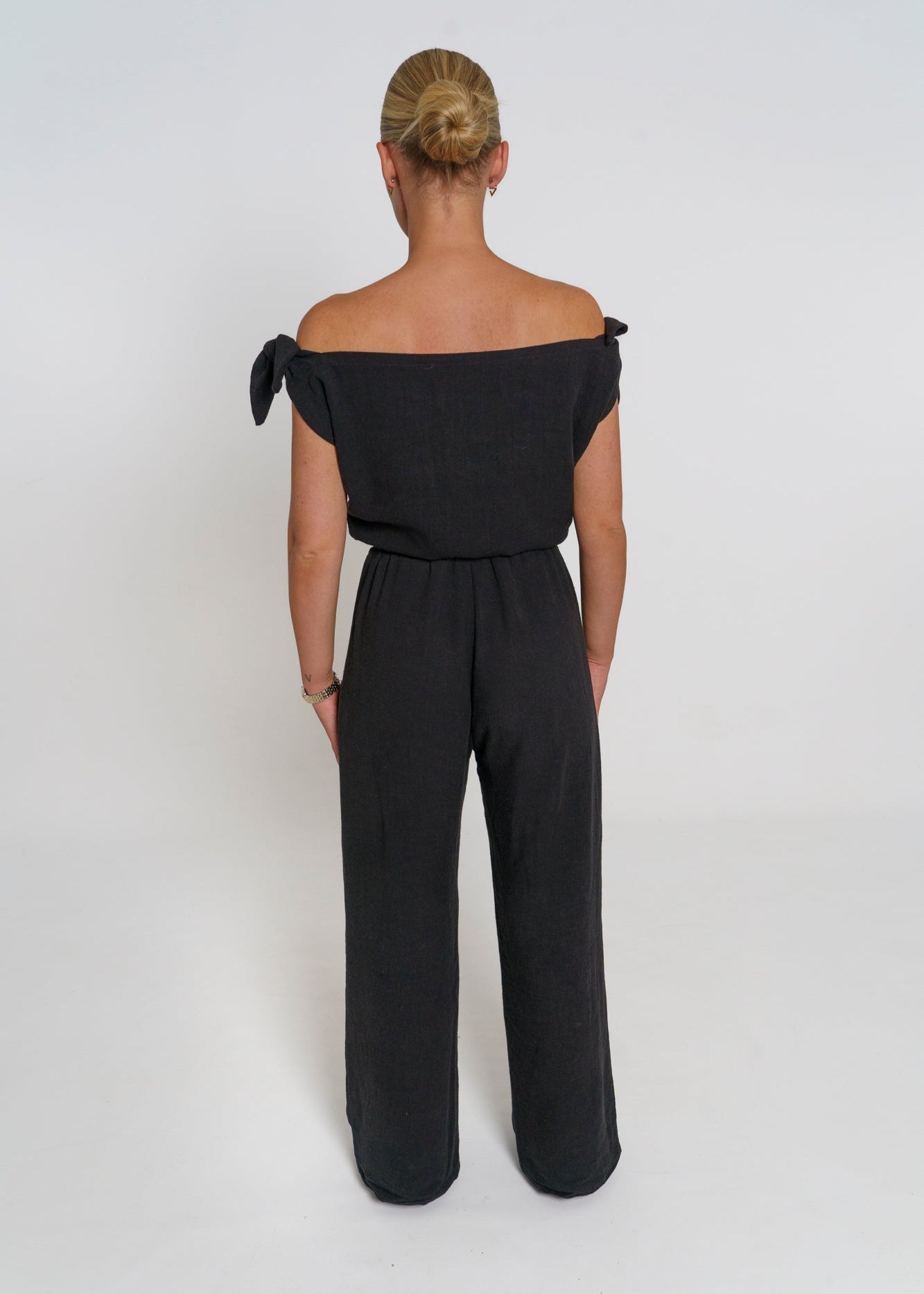LINEN PANTS BLACK