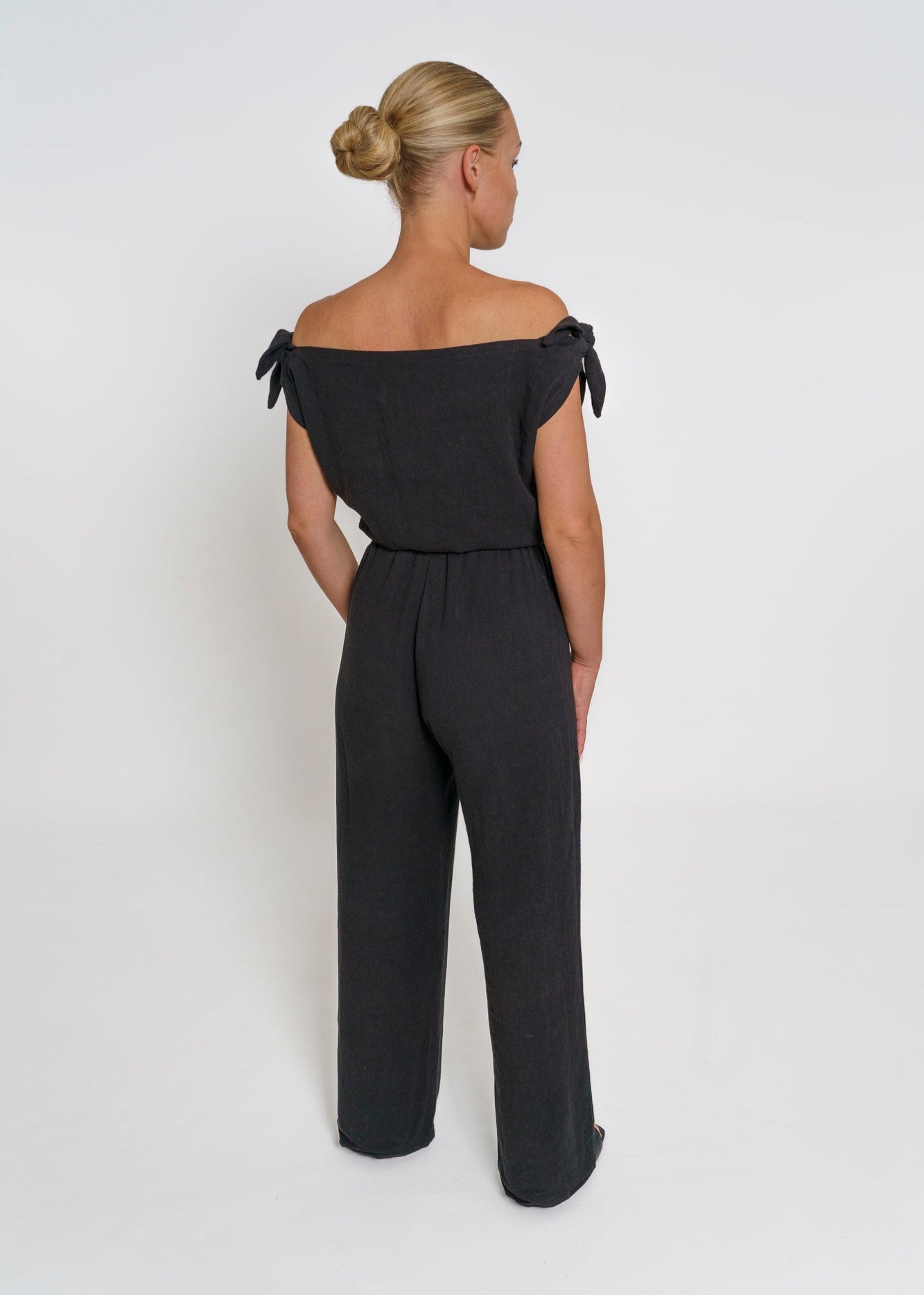 LINEN PANTS BLACK