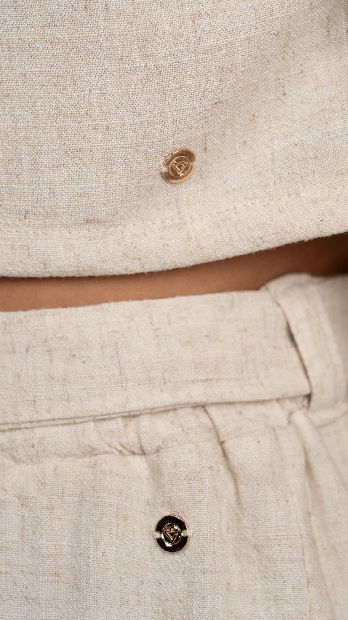 LINEN SHORT BEIGE