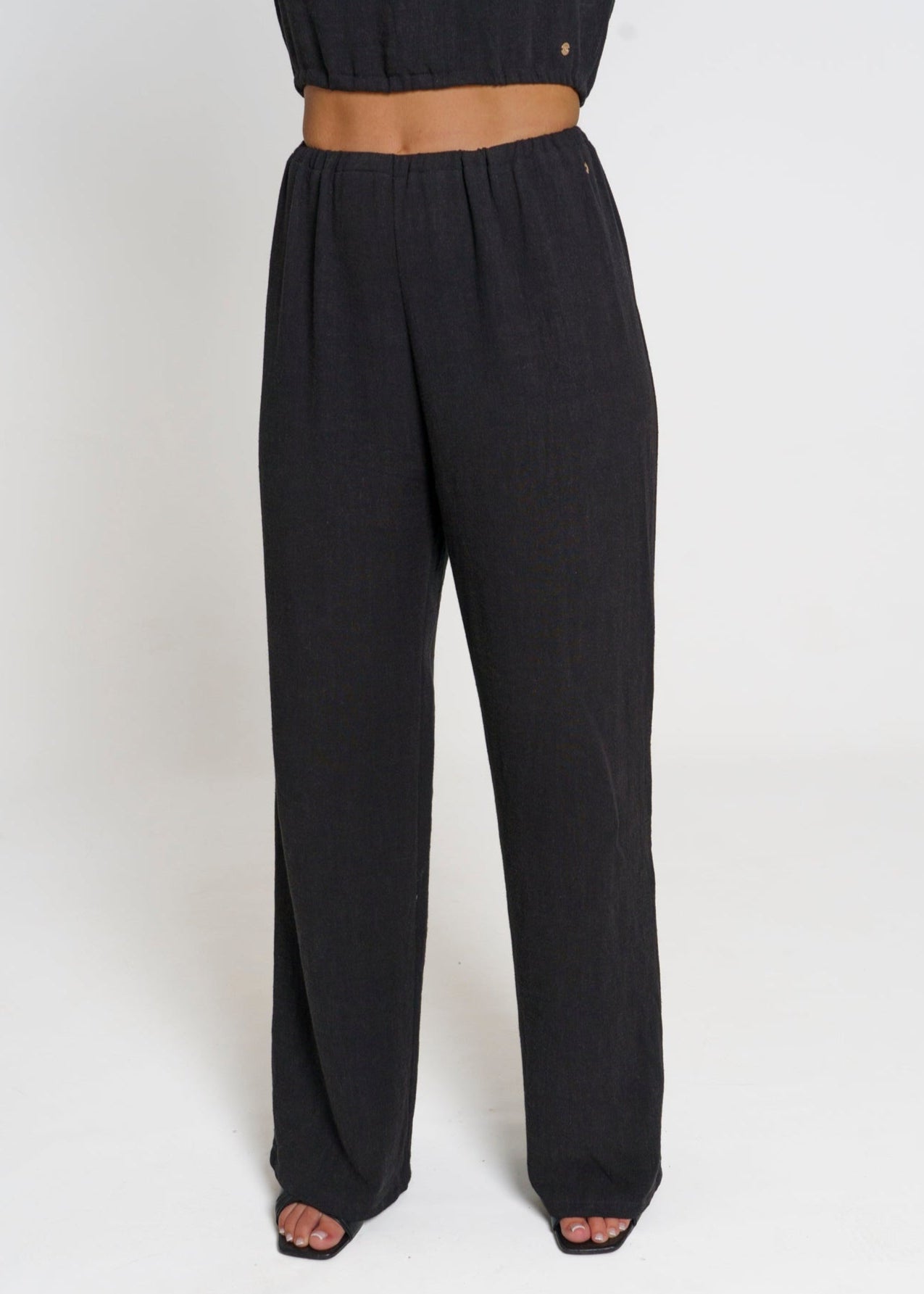 LINEN PANTS BLACK