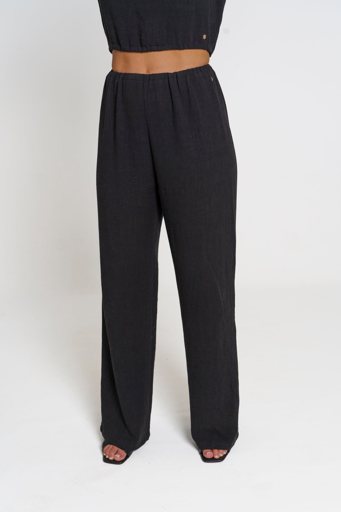 LINEN PANTS BLACK